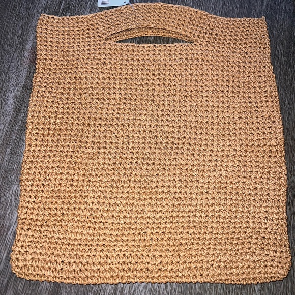 Tan Woven Tote Bag - Picture 2 of 3
